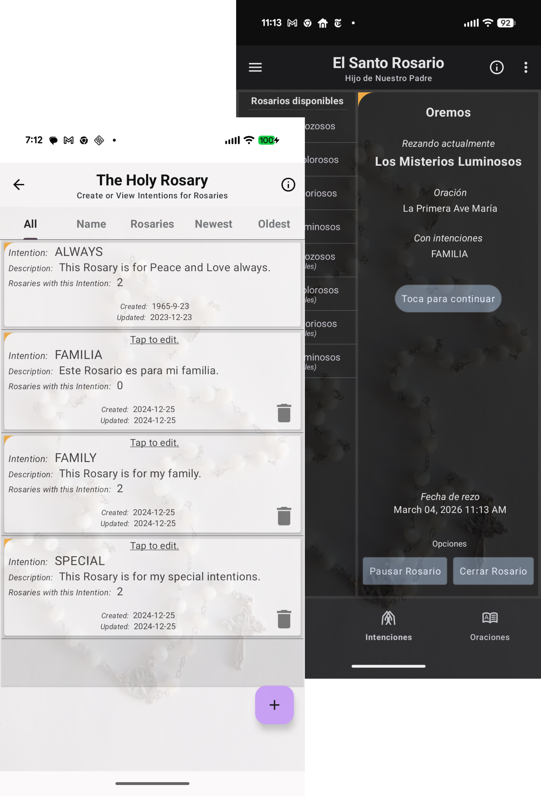 Imagen de la página de Referencia/Notas al pie para la aplicación de Android El Hijo de Nuestro Padre.