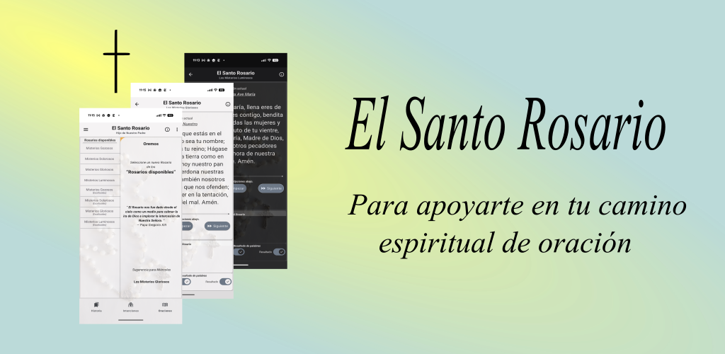 Imagen de cabecera para ScripturalRosary, aplicación de Android El Hijo de Nuestro Padre. ¡Para apoyarte en tu camino espiritual de oración!